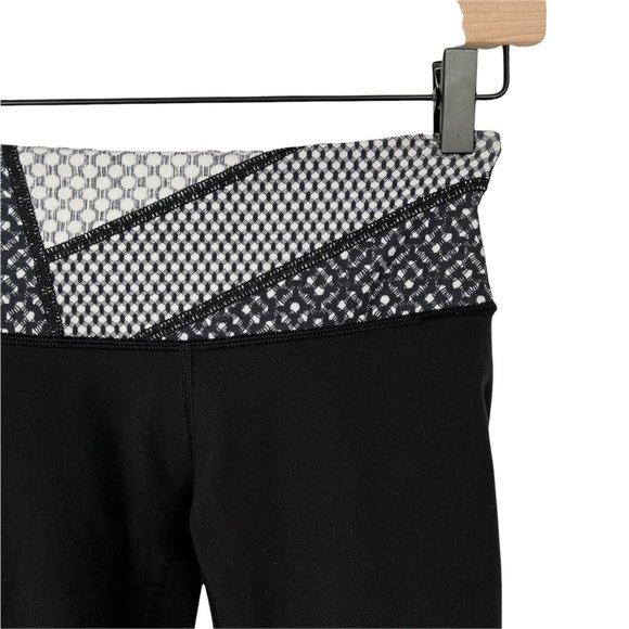 Lululemon Long Ankle Length Full Inseam Mid  High Rise Print Pattern Waistband - Picture 3 of 4